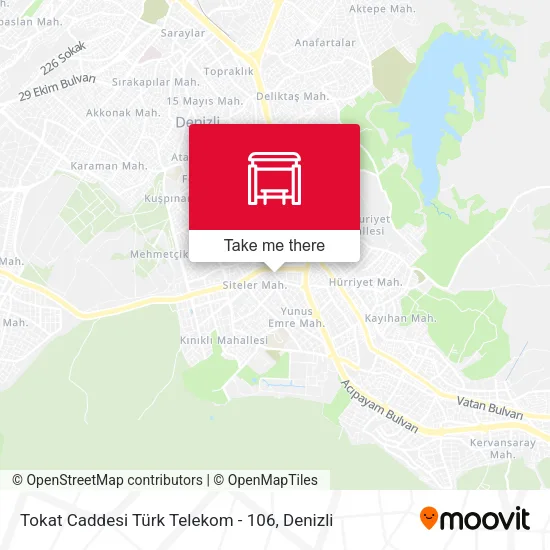 Tokat Caddesi Türk Telekom - 106 map