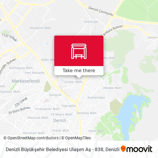 Denizli Büyükşehir Belediyesi Ulaşım Aş - 838 map