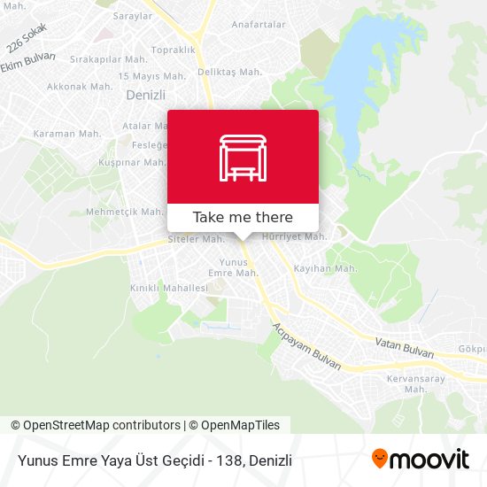 Yunus Emre Yaya Üst Geçidi - 138 map