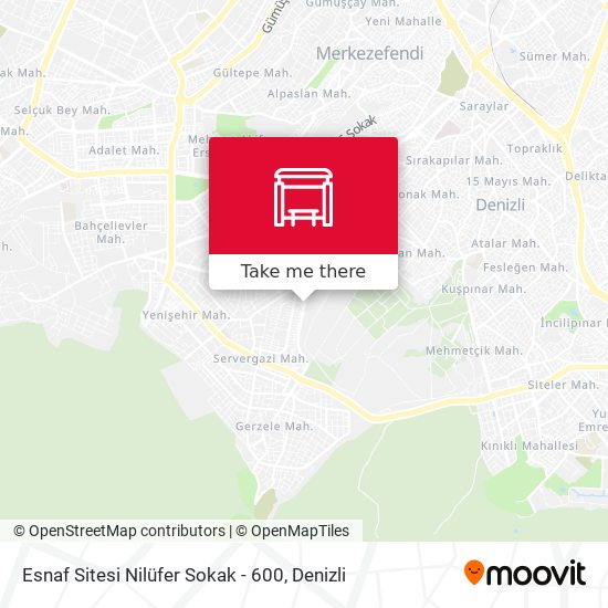 Esnaf Sitesi Nilüfer Sokak - 600 map