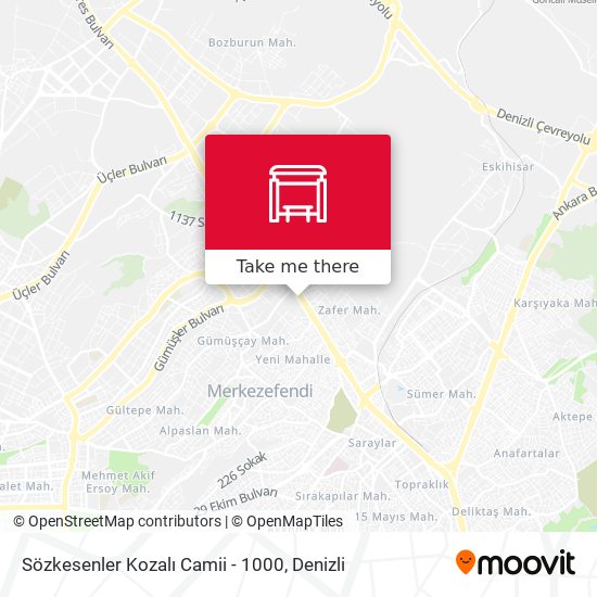 Sözkesenler Kozalı Camii - 1000 map