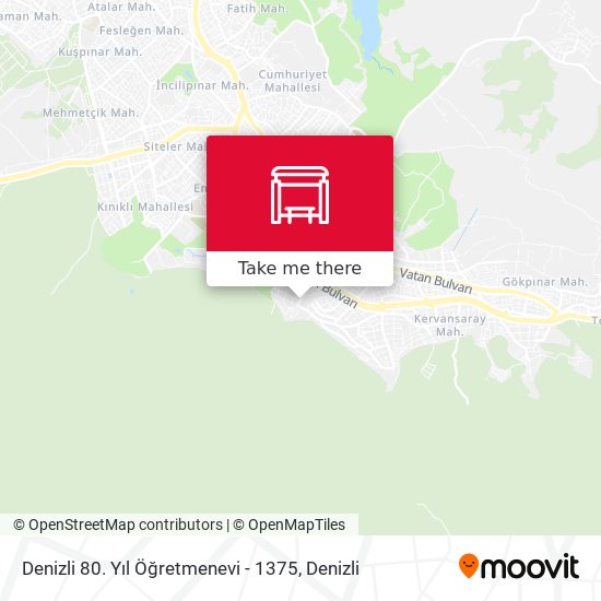 Denizli 80. Yıl Öğretmenevi - 1375 map