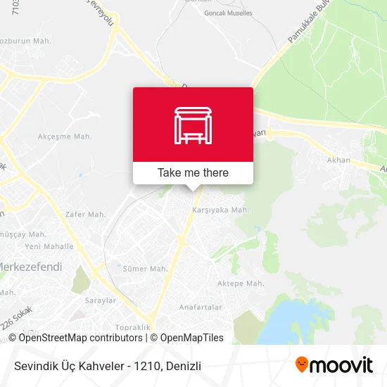 Sevindik Üç Kahveler - 1210 map