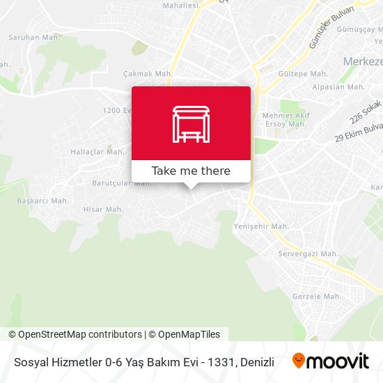 Sosyal Hizmetler 0-6 Yaş Bakım Evi - 1331 map