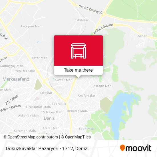 Dokuzkavaklar Pazaryeri - 1712 map