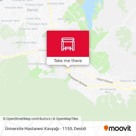 Üniversite Hastanesi Kavşağı - 1155 map