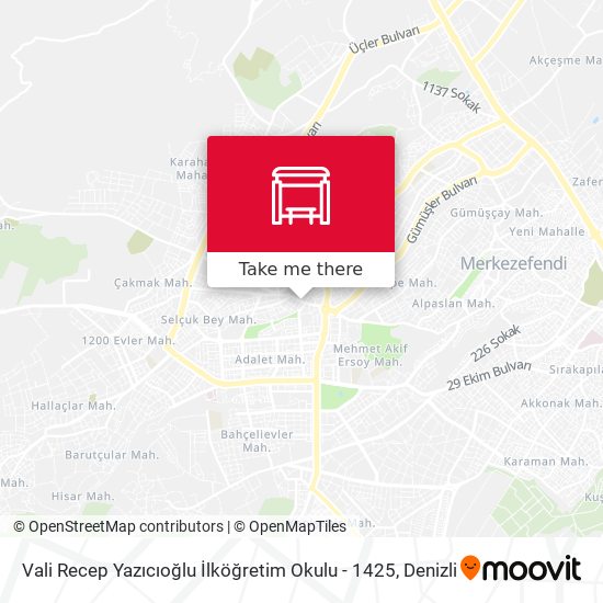 Vali Recep Yazıcıoğlu İlköğretim Okulu - 1425 map