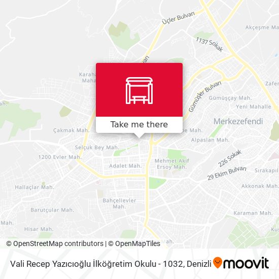 Vali Recep Yazıcıoğlu İlköğretim Okulu - 1032 map