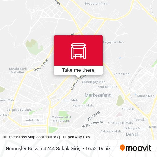 Gümüşler Bulvarı 4244 Sokak Girişi - 1653 map