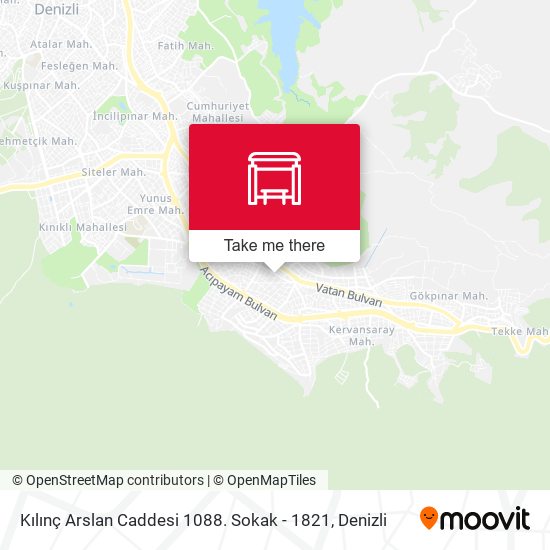 Kılınç Arslan Caddesi 1088. Sokak - 1821 map