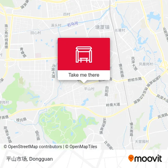 平山市场 map