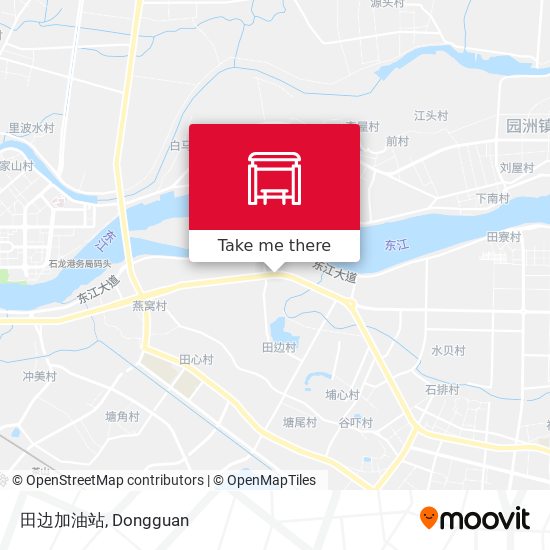 田边加油站 map