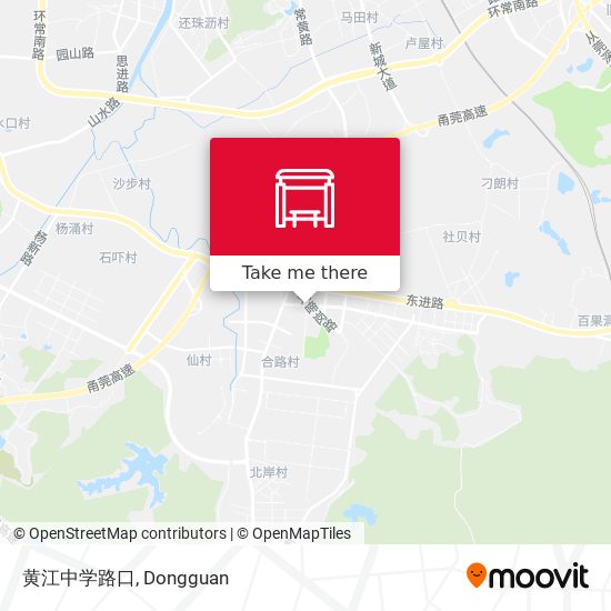 黄江中学路口 map