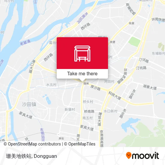 珊美地铁站 map