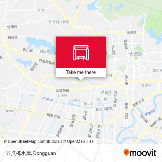 五点梅水库 map