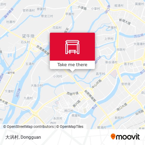 大涡村 map