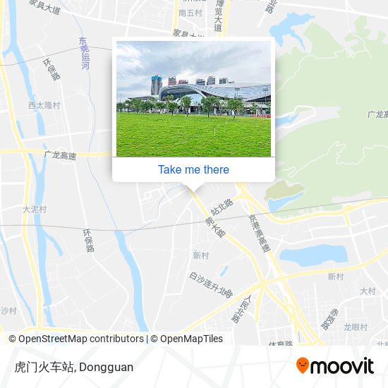 虎门火车站 map
