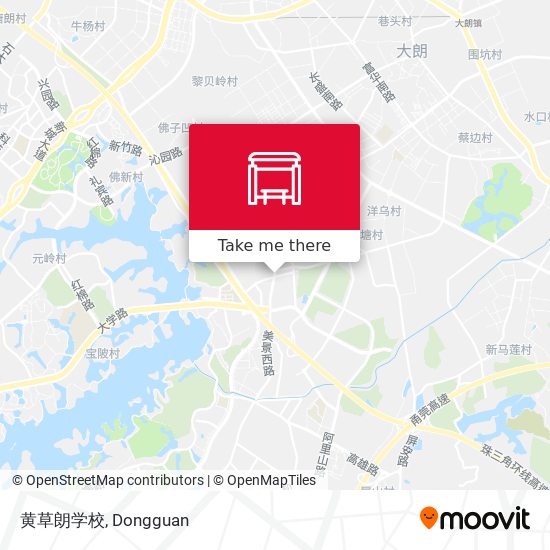黄草朗学校 map