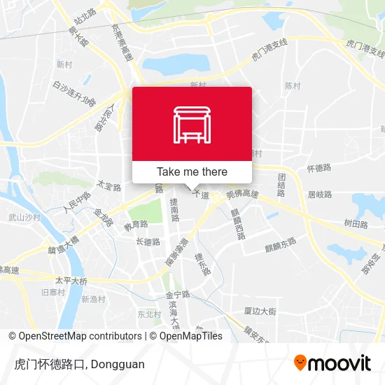 虎门怀德路口 map