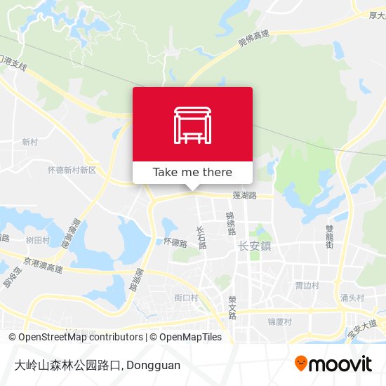 大岭山森林公园路口 map