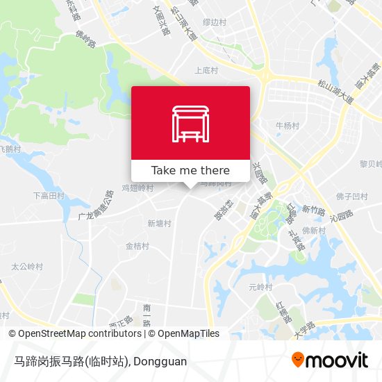 马蹄岗振马路(临时站) map