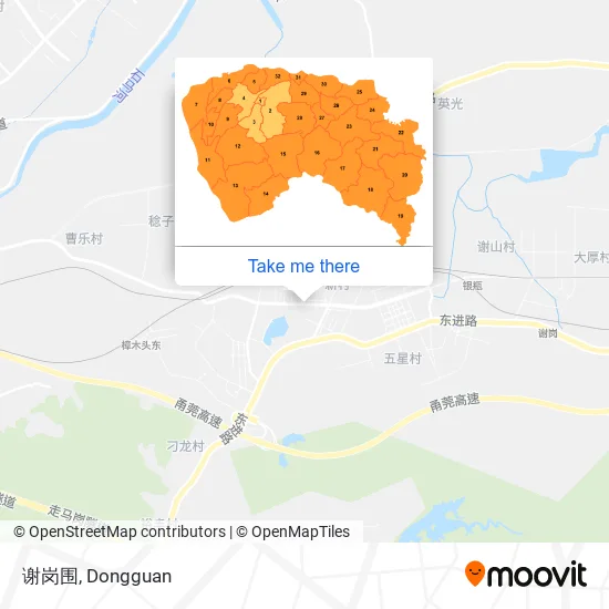 谢岗围 map