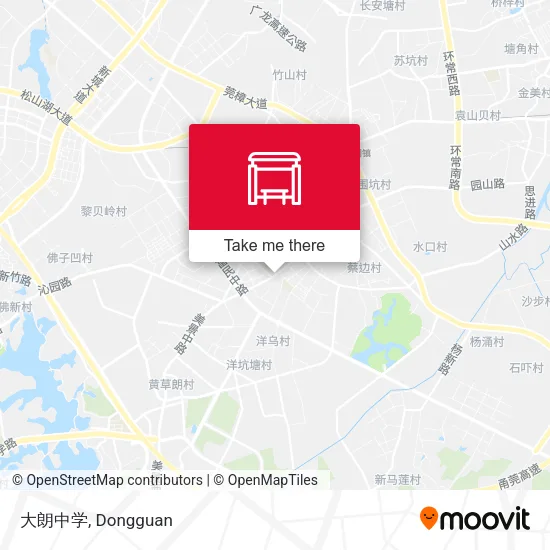 大朗中学 map
