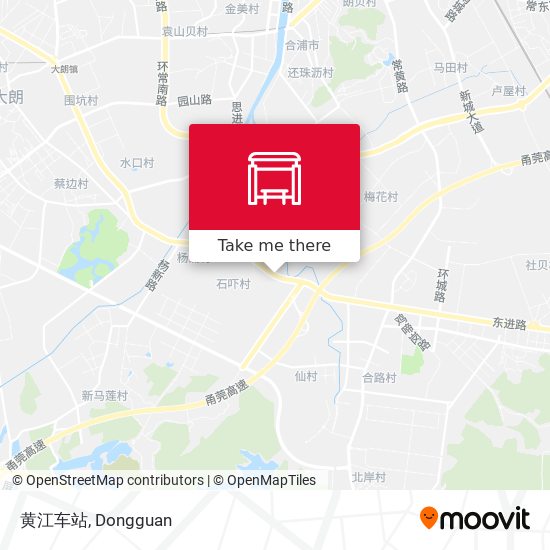 黄江车站 map