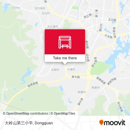 大岭山第三小学 map