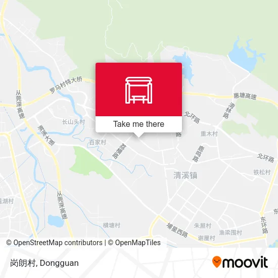 岗朗村 map