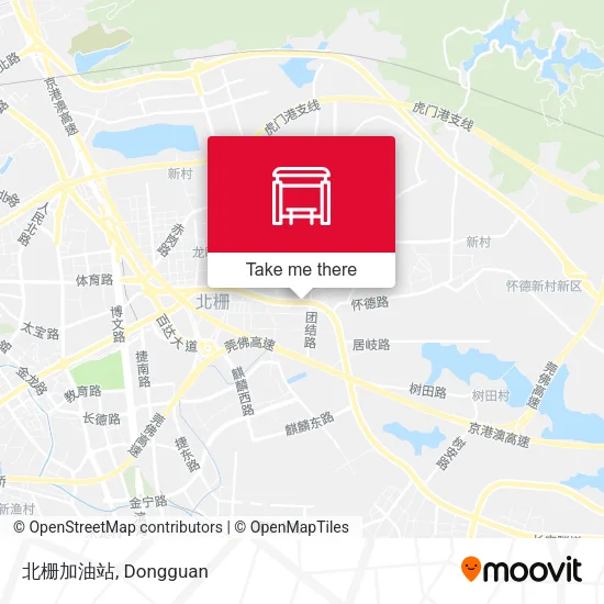 北栅加油站 map