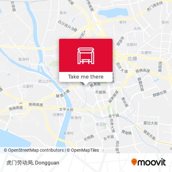 虎门劳动局 map