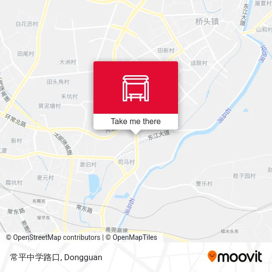 常平中学路口 map