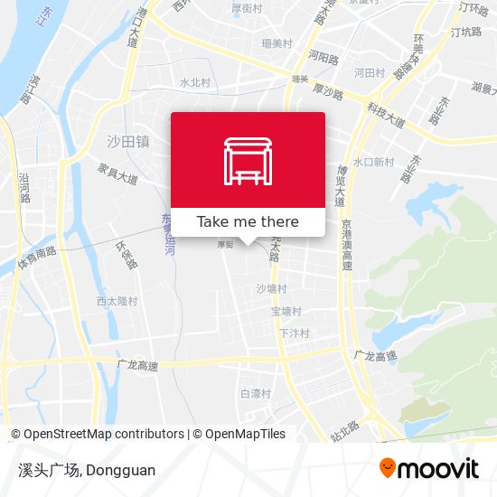 溪头广场 map