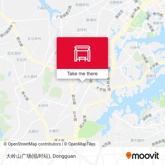 大岭山广场(临时站) map