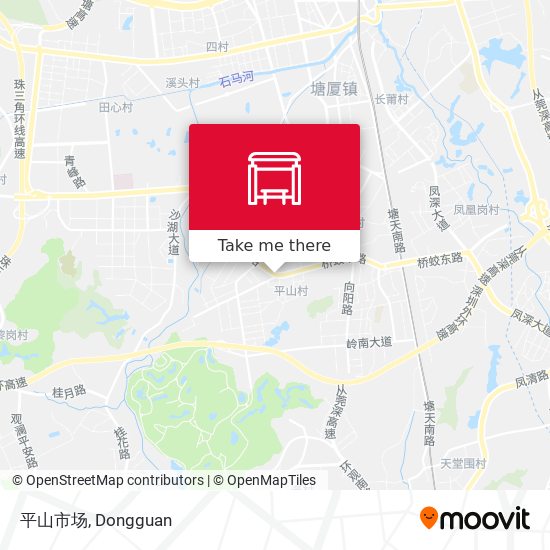 平山市场 map