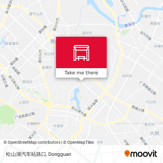 松山湖汽车站路口 map
