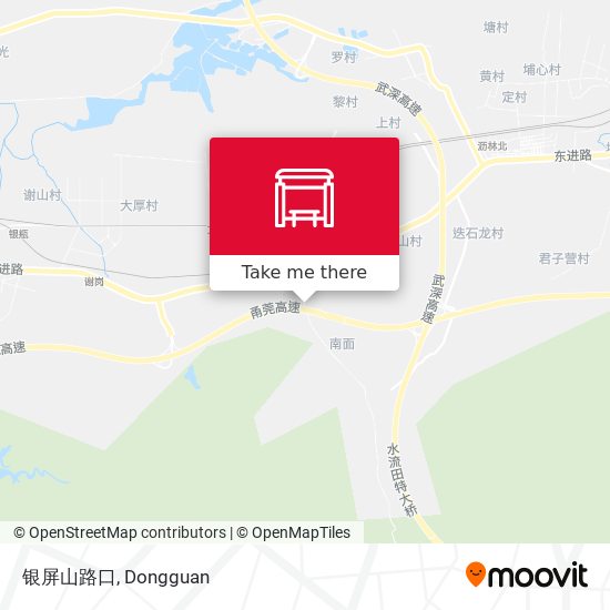 银屏山路口 map