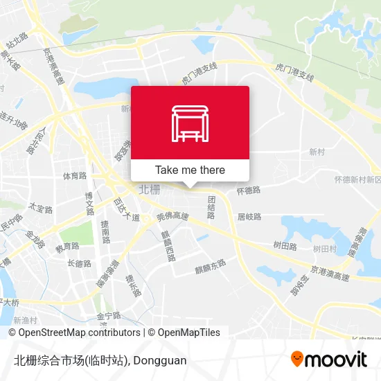 北栅综合市场(临时站) map