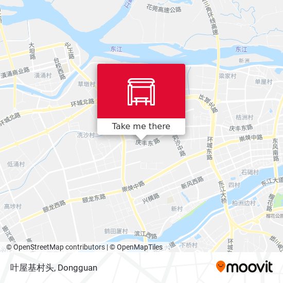 叶屋基村头 map