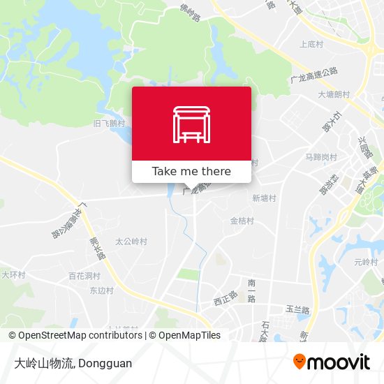 大岭山物流 map