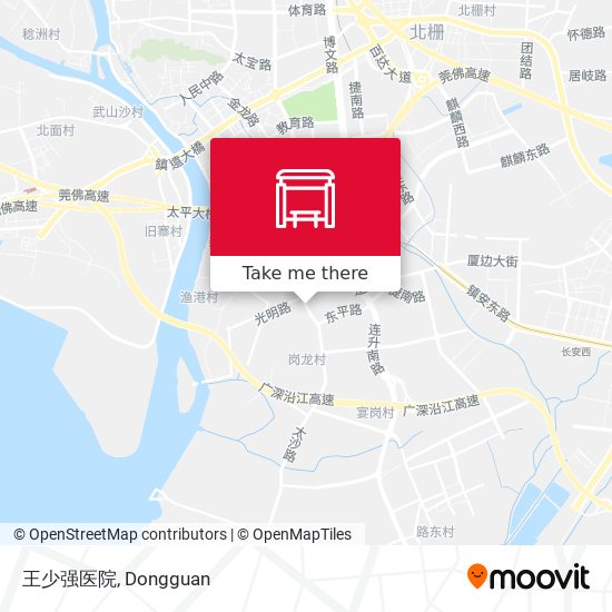 王少强医院 map