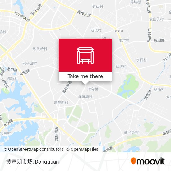 黄草朗市场 map