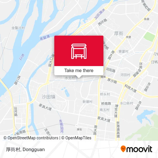 厚街村 map