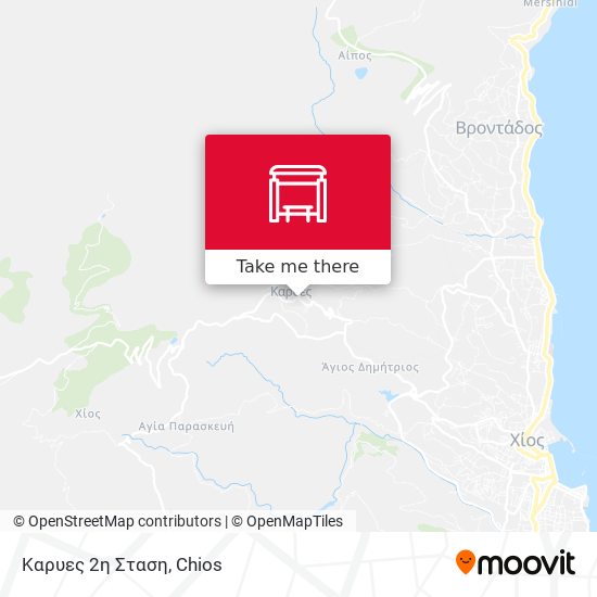 Καρυες 2η Σταση map