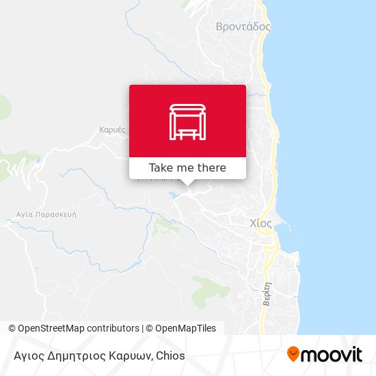 Αγιος Δημητριος Καρυων map