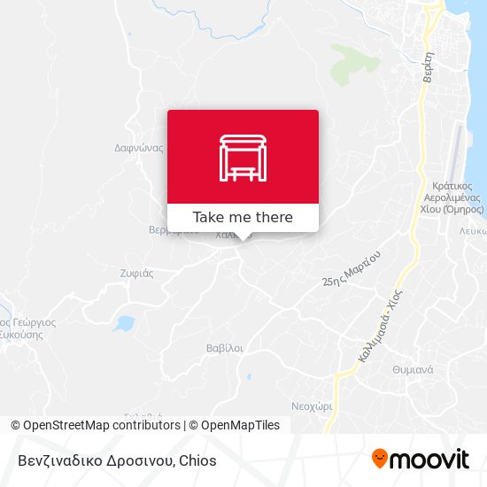 Βενζιναδικο Δροσινου map