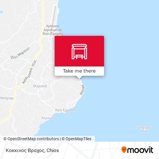 Κοκκινος Βραχος map