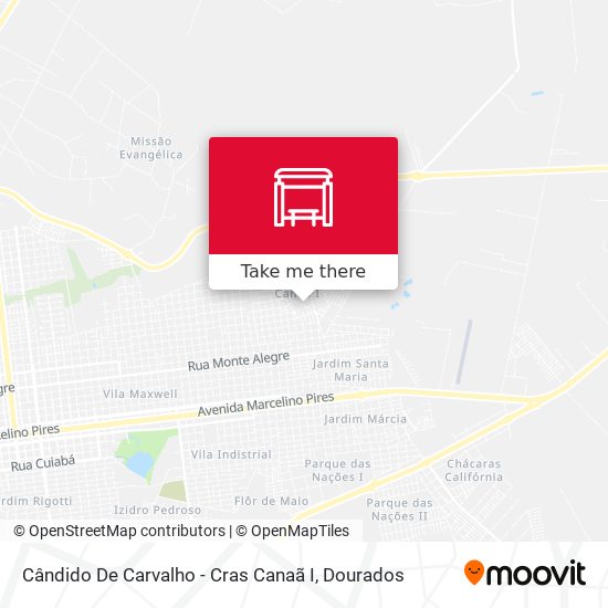 Cândido De Carvalho - Cras Canaã I map