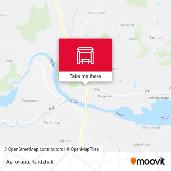 Карта Автогара